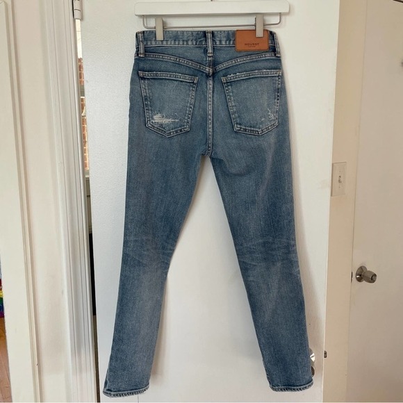 MOUSSY VINTAGE Ithan Distressed Raw Hem Ripped Ankle Mid-Rise Stretch Jeans 24 - Picture 8 of 15